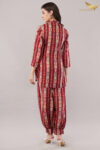 JASS Apparels Women’s Red Tribal Print Co-ord Set | Ethnic Loungewear with Balloon Pants