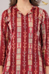 JASS Apparels Women’s Red Tribal Print Co-ord Set | Ethnic Loungewear with Balloon Pants