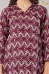 JASS Apparels Women’s Mauve Diamond Print Co-ord Set | Relaxed Fit Kurta with Palazzo Pants